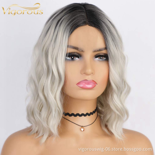 Lifelike Hair Custom Futura Glueless Cosplay Cheap Free Sample Curly For Black Woman Jewish Wig Kosher Ombre Blonde Bob Wigs